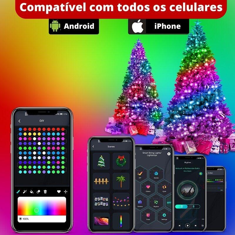 SmartLed™ - Luzes Inteligentes de Natal Controladas pelo Celular